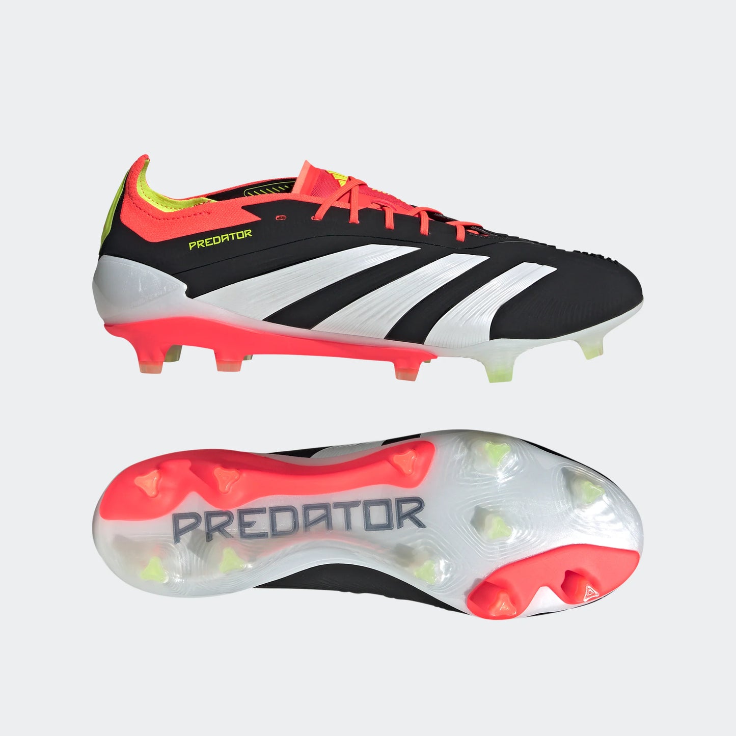 adidas Predator Elite FG Mens Firm Ground Soccer Cleats Black White Solar Red