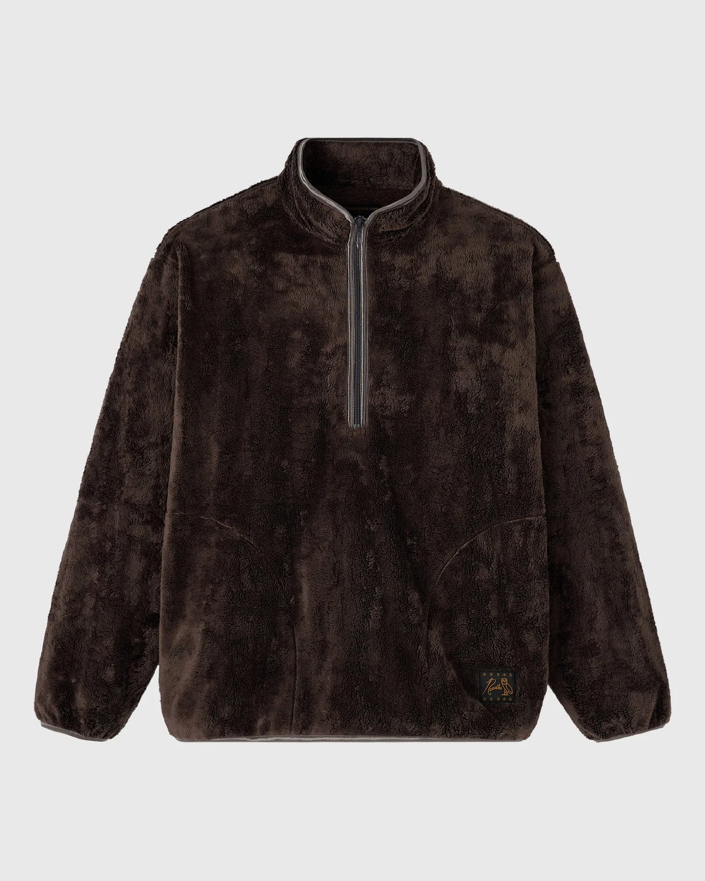 NEEDLES Sherpa Half Zip Mockneck Brown