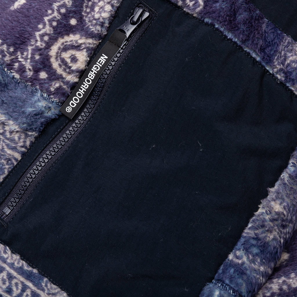 Bandana Pattern Fleece Pants Navy
