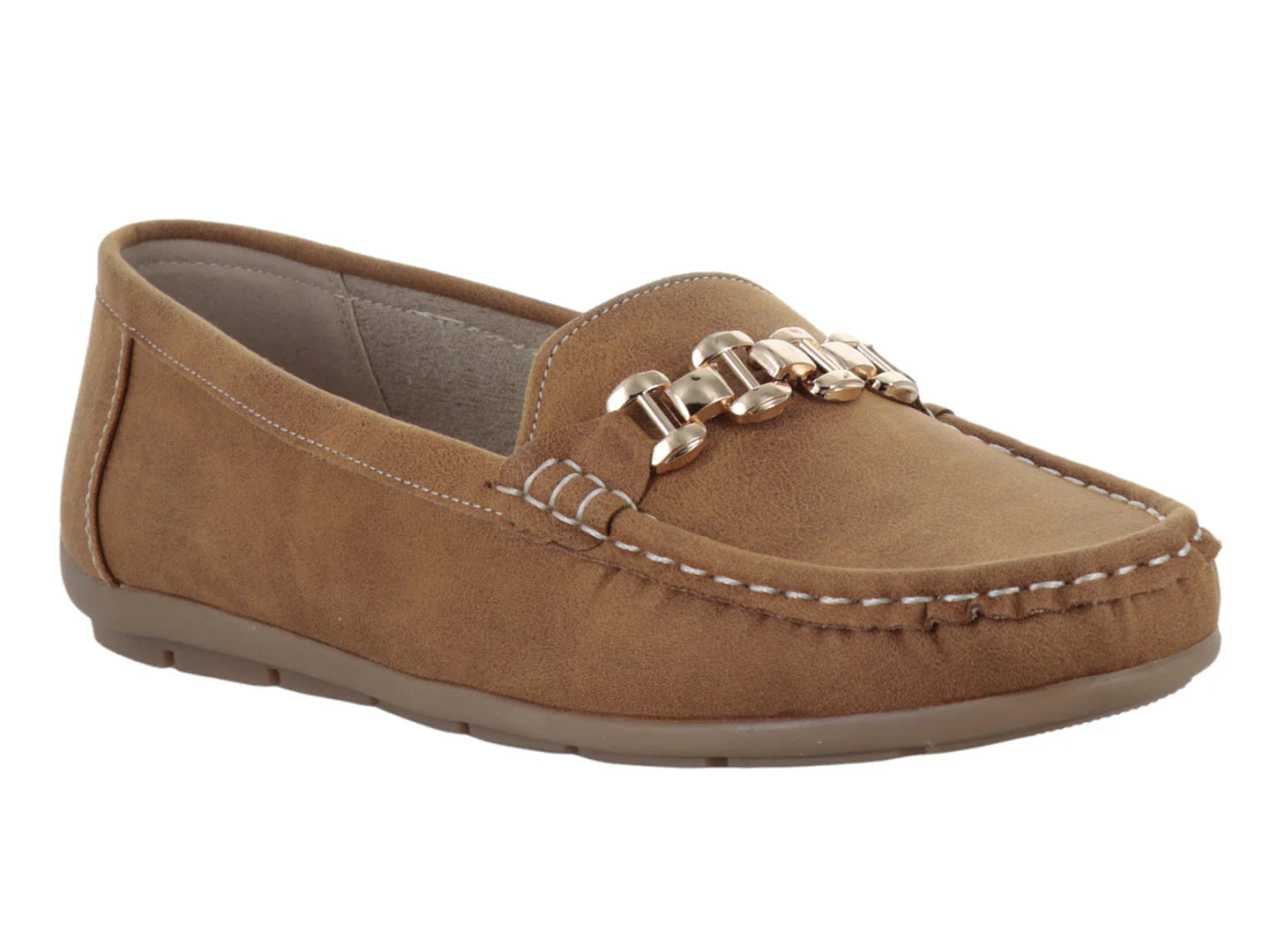 Zapatos Casuales Comfort Fit Color Camel para Mujer
