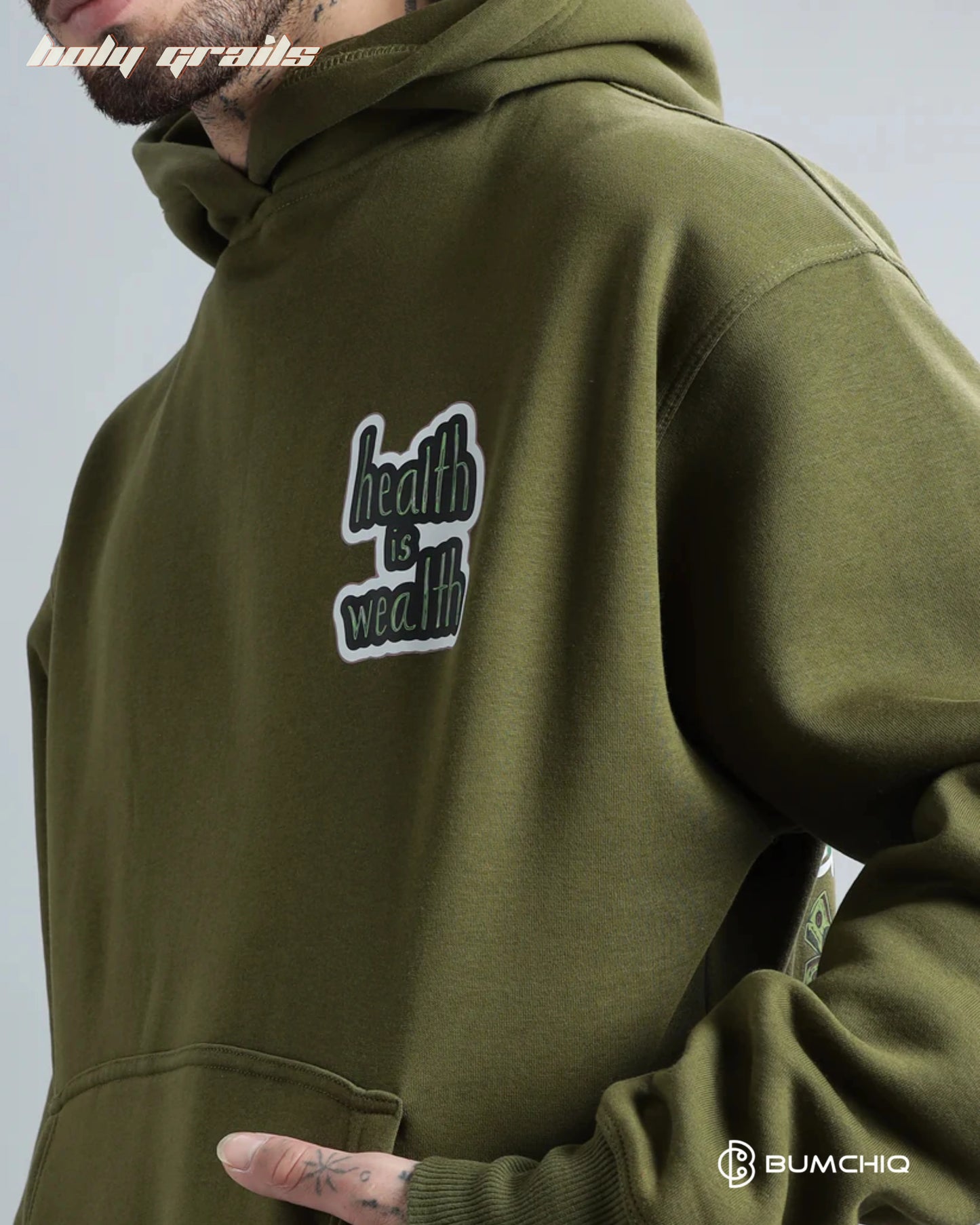 Money Green Olive Hoodie HG x Bumchiq