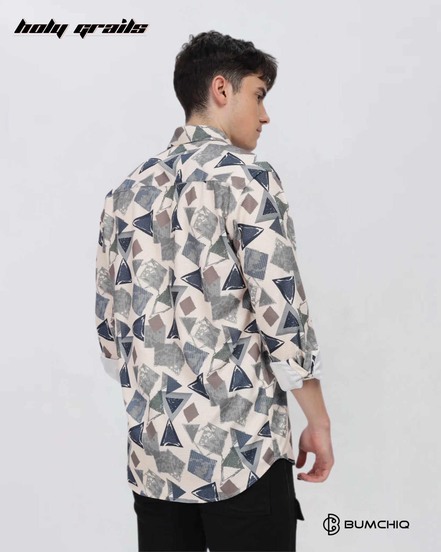 Multi Abstract Beige Shirt HG x Bumchiq