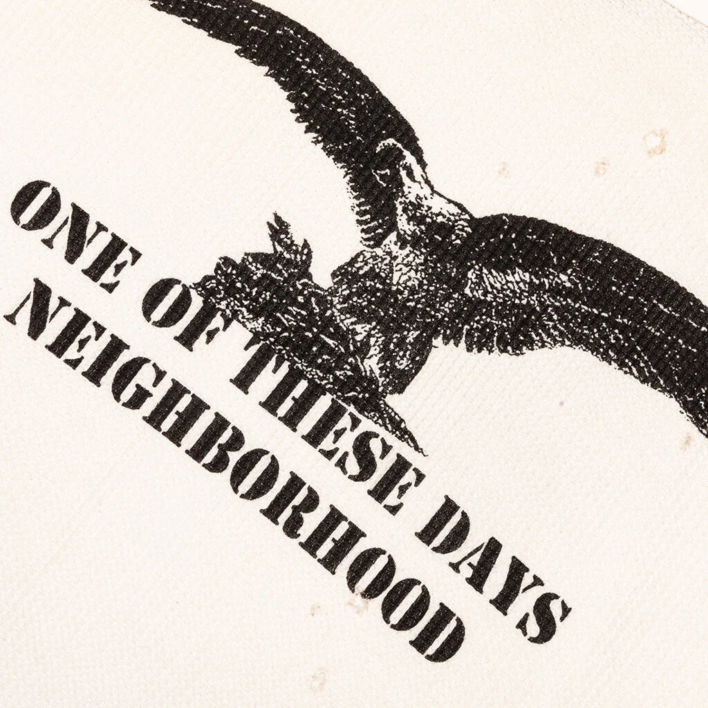 Neighborhood x One of These Days Waffle Fabric L S Crewneck White