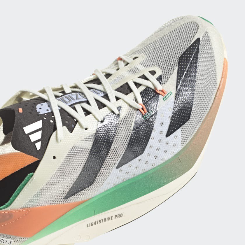Adidas Adizero Adios Pro 3 Branco Preto Fusão Coral