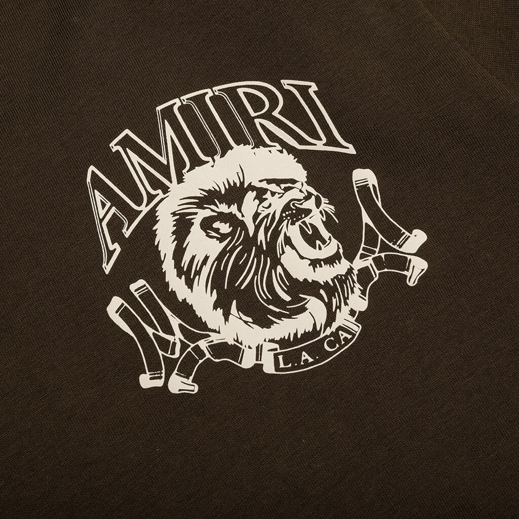Lion Outline Tee Dark Brown