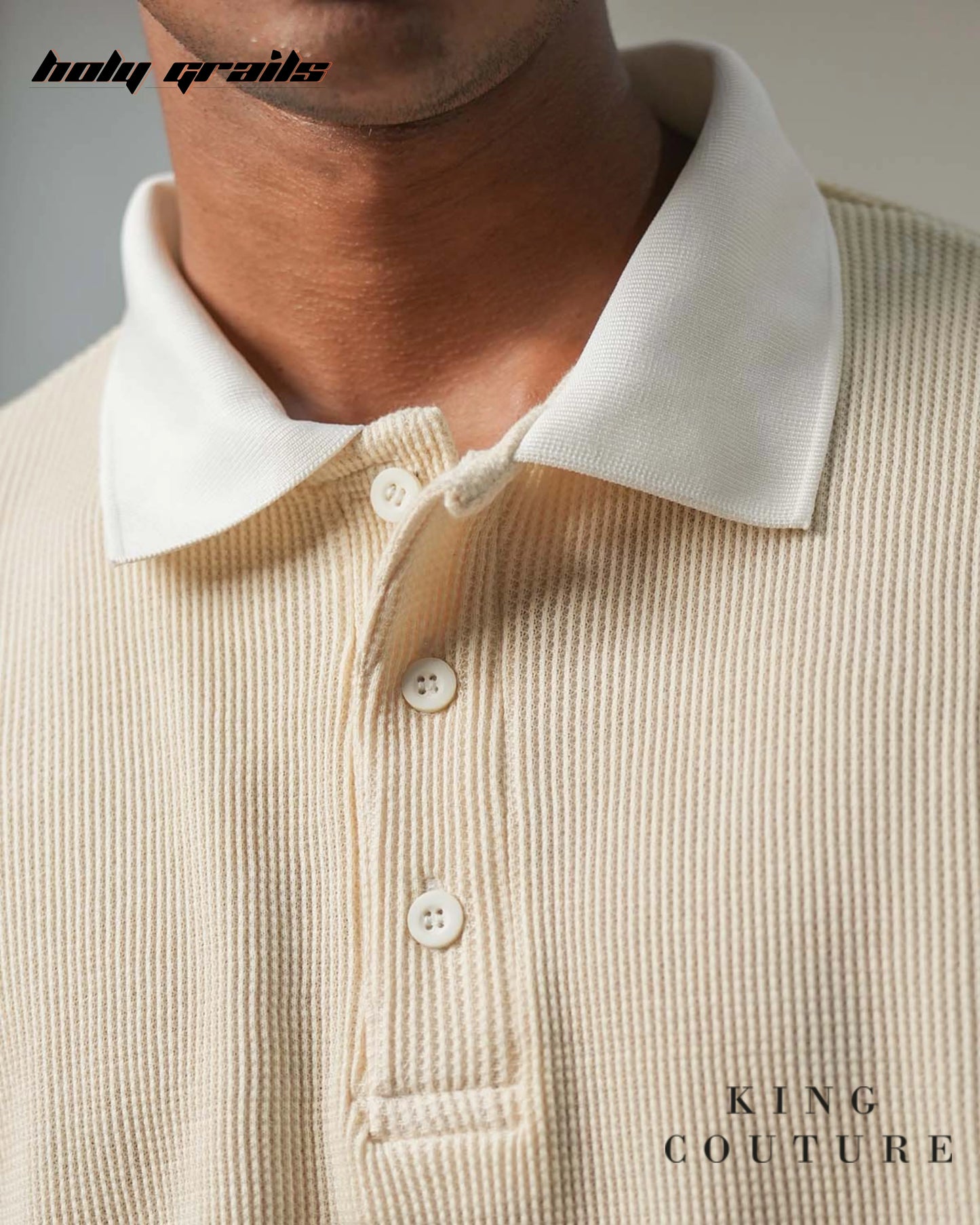 Cream Popcorn Polo Tee HG x King Couture