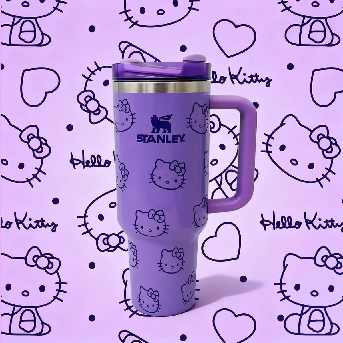 Copo Térmico Hello Kitty Tumbler 12L Inox com Tampa Hermética