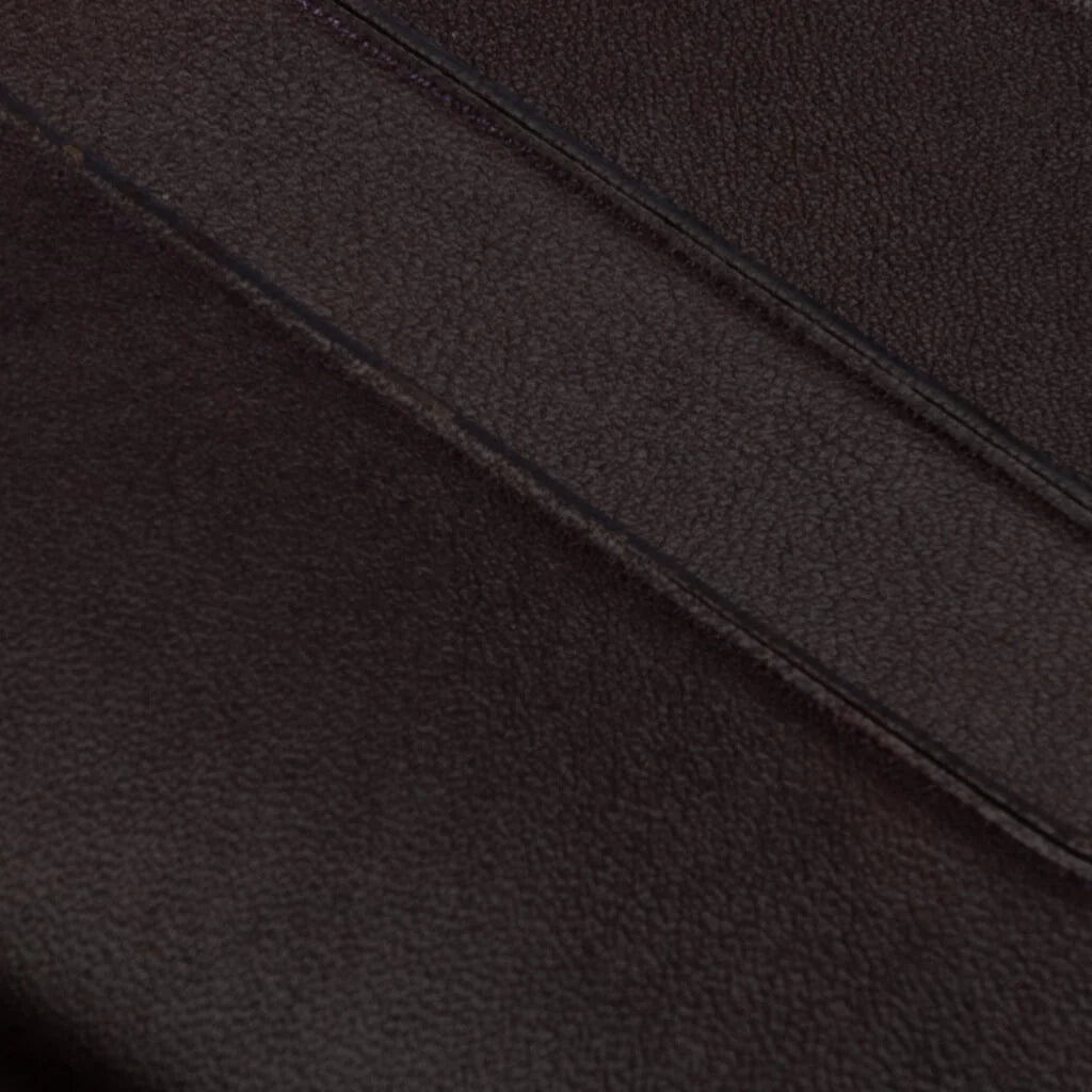 Slim Leather Card Holder Fn Ux Slgs000287 Dark Brown