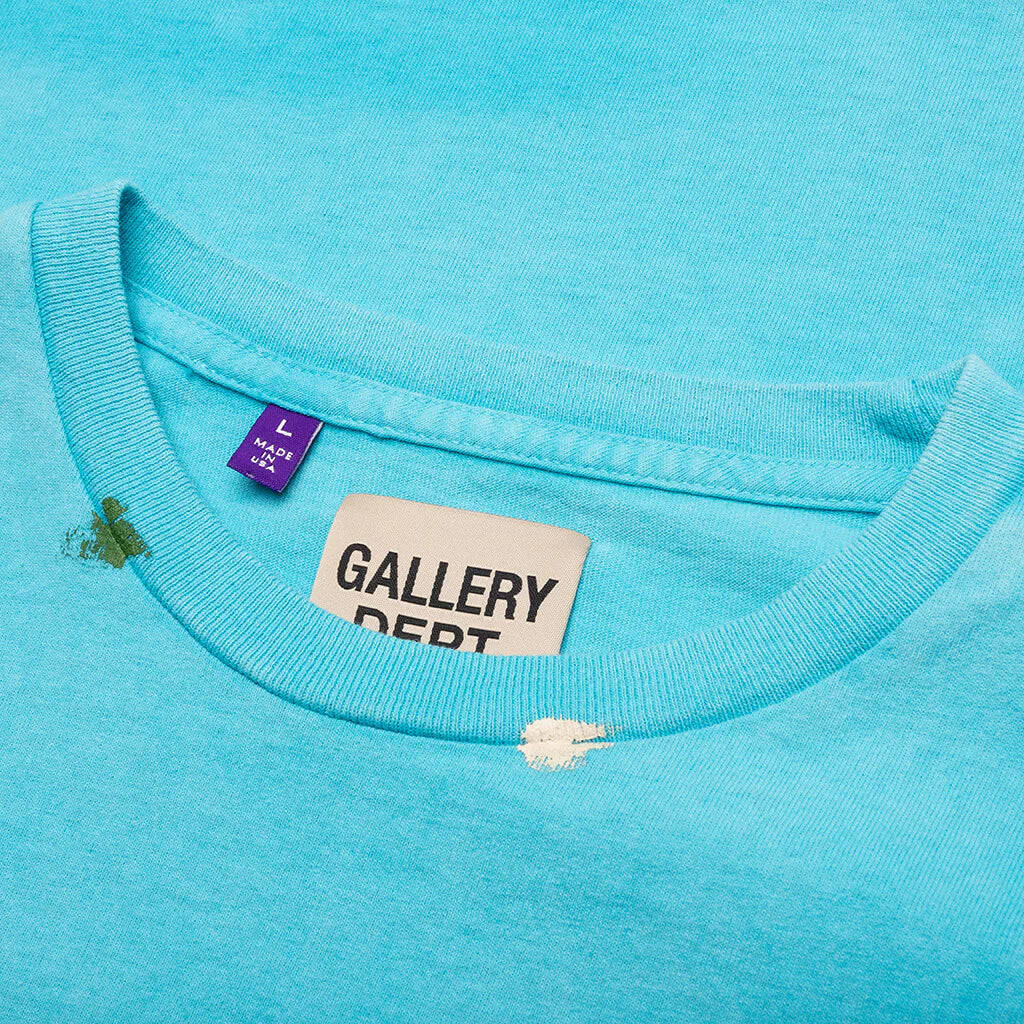 Vintage Logo Painted Tee Turquoise