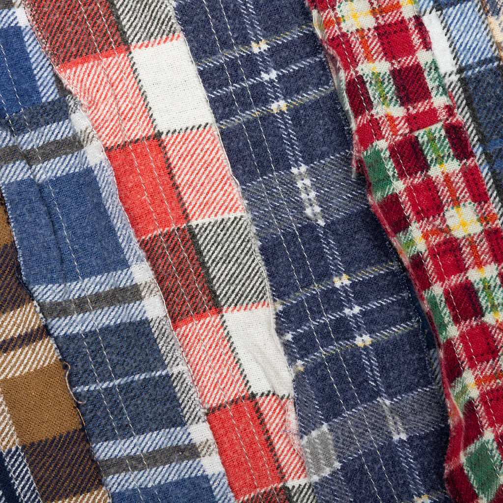 Ribbon Wide Flannel Shirt Assorted
