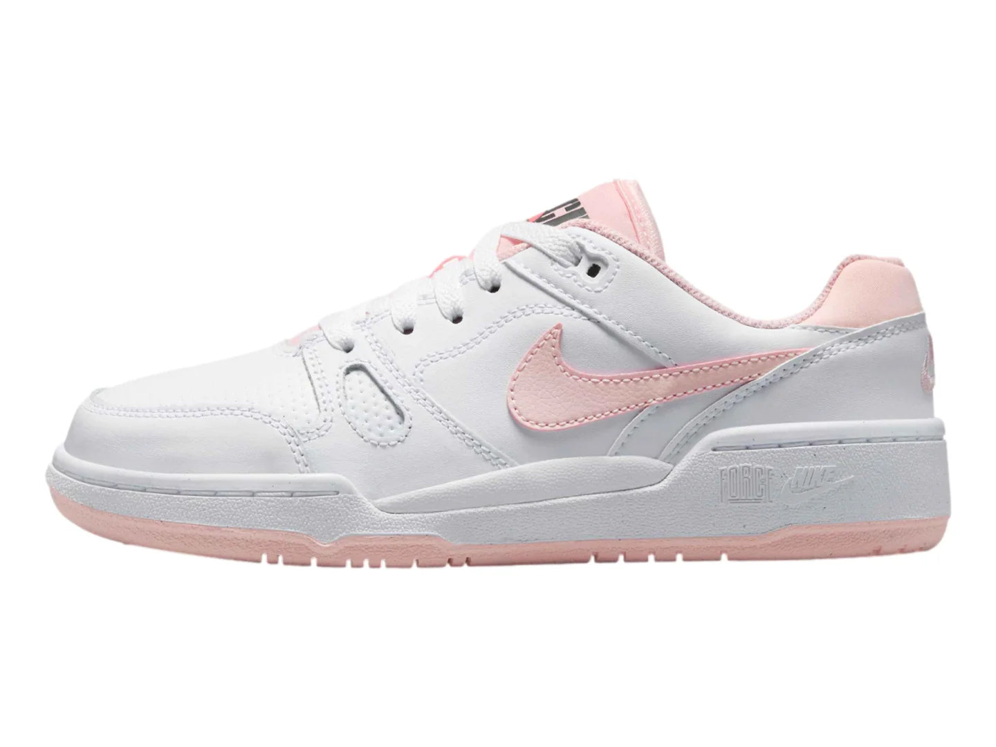 Tenis Nike Full Force Lo Blanco y Rosa para Niña