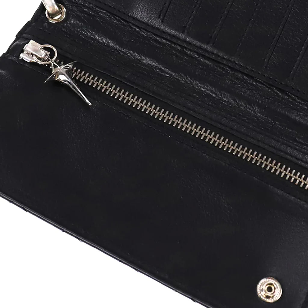 Chopper Quilted Long Wallet Black