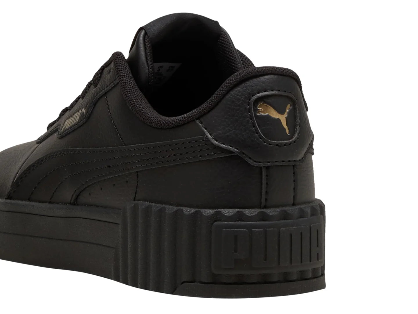 Tenis PUMA Carina 30 Negro y Oro para Niño