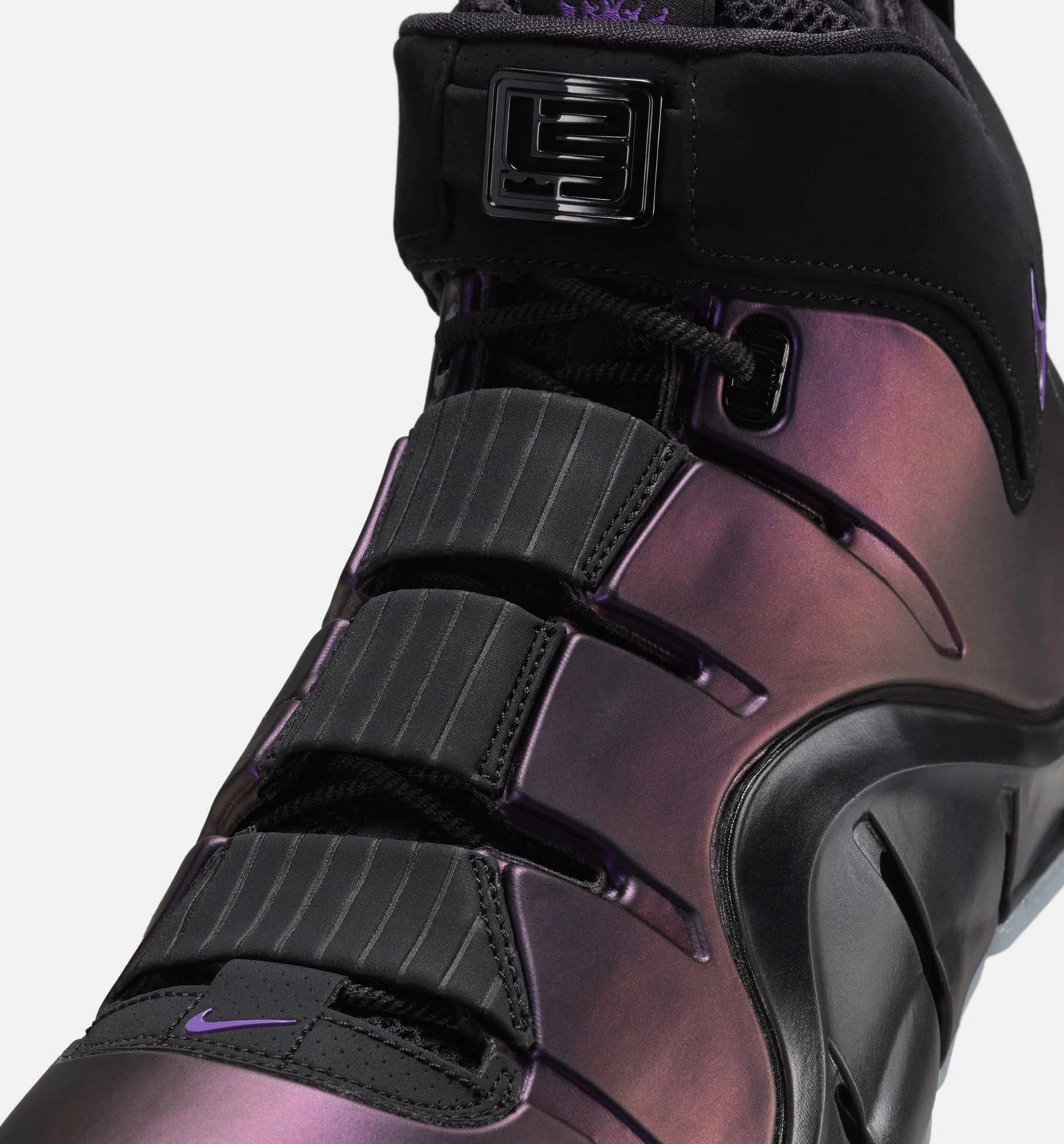 Zoom Lebron IV Black and Varsity Purple Mens Lifestyle Shoe Black Varsity Purple Blue Tint