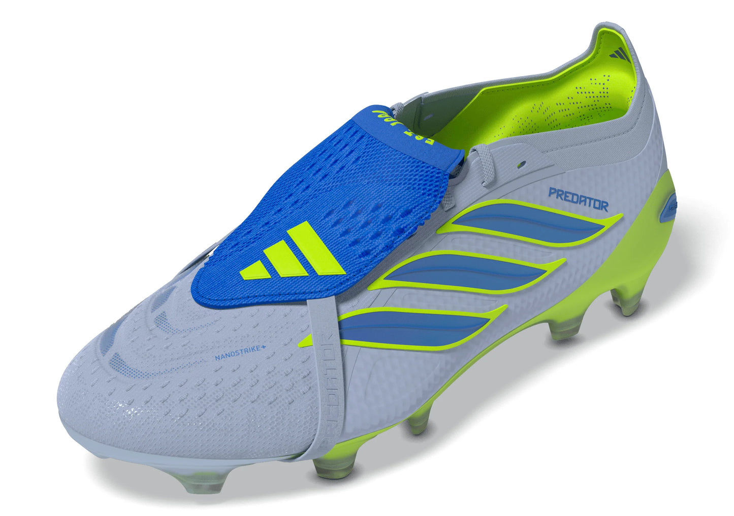adidas Predator Elite Fold Over Tongue FG Firm Ground Mens Soccer Cleats Sky Blue Yellow