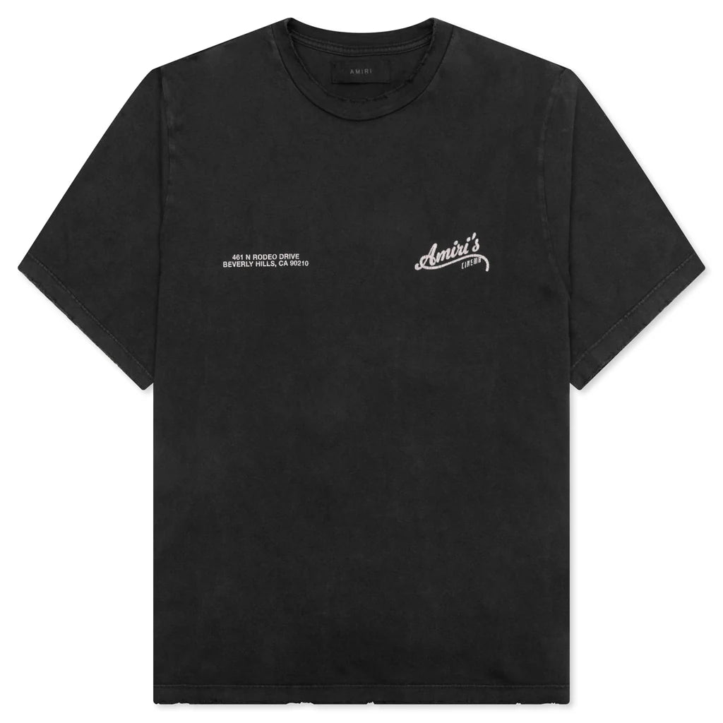 Amiri Cinemas Vintage Tee Black