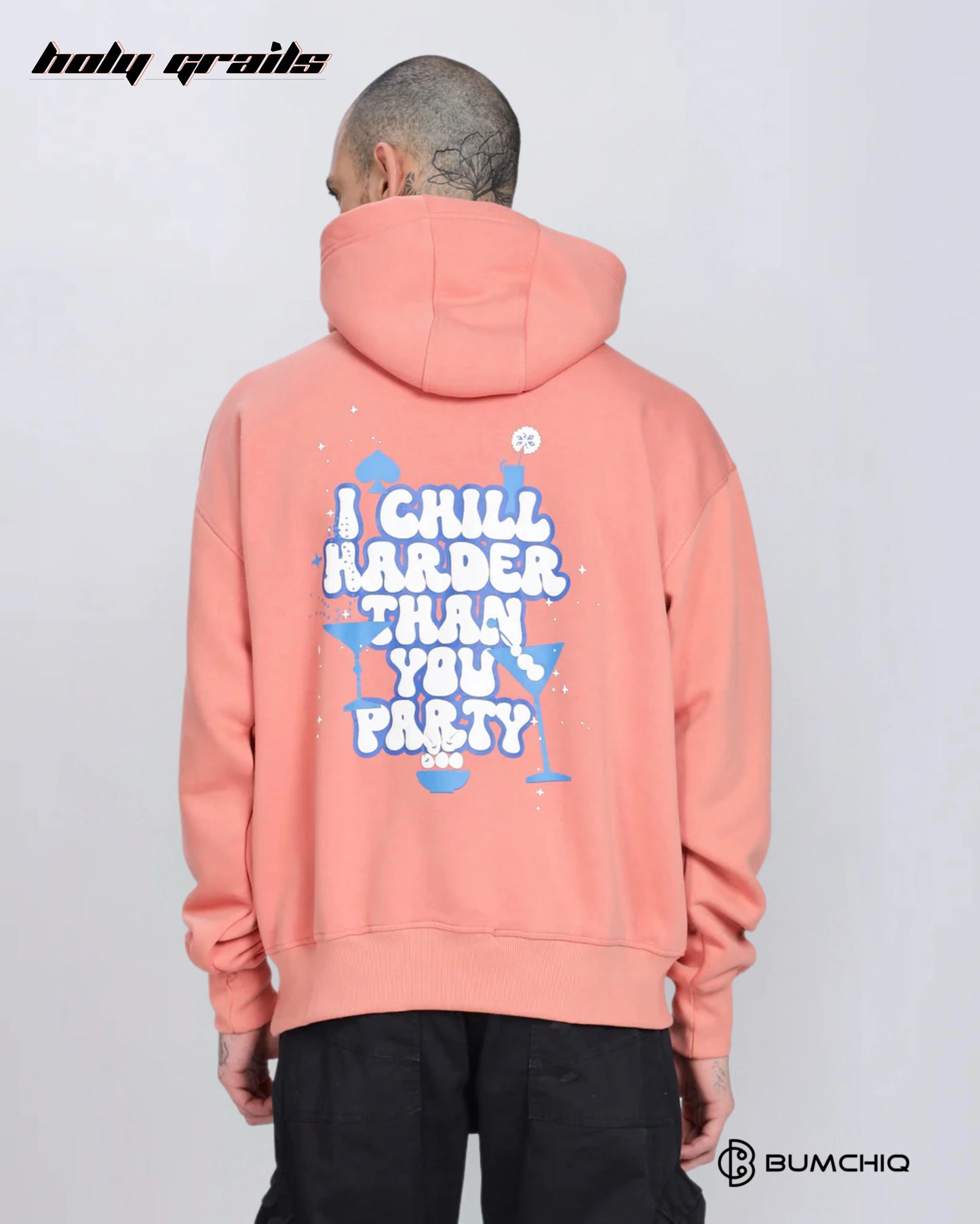 Chill Coral Pink Hoodie HG x Bumchiq