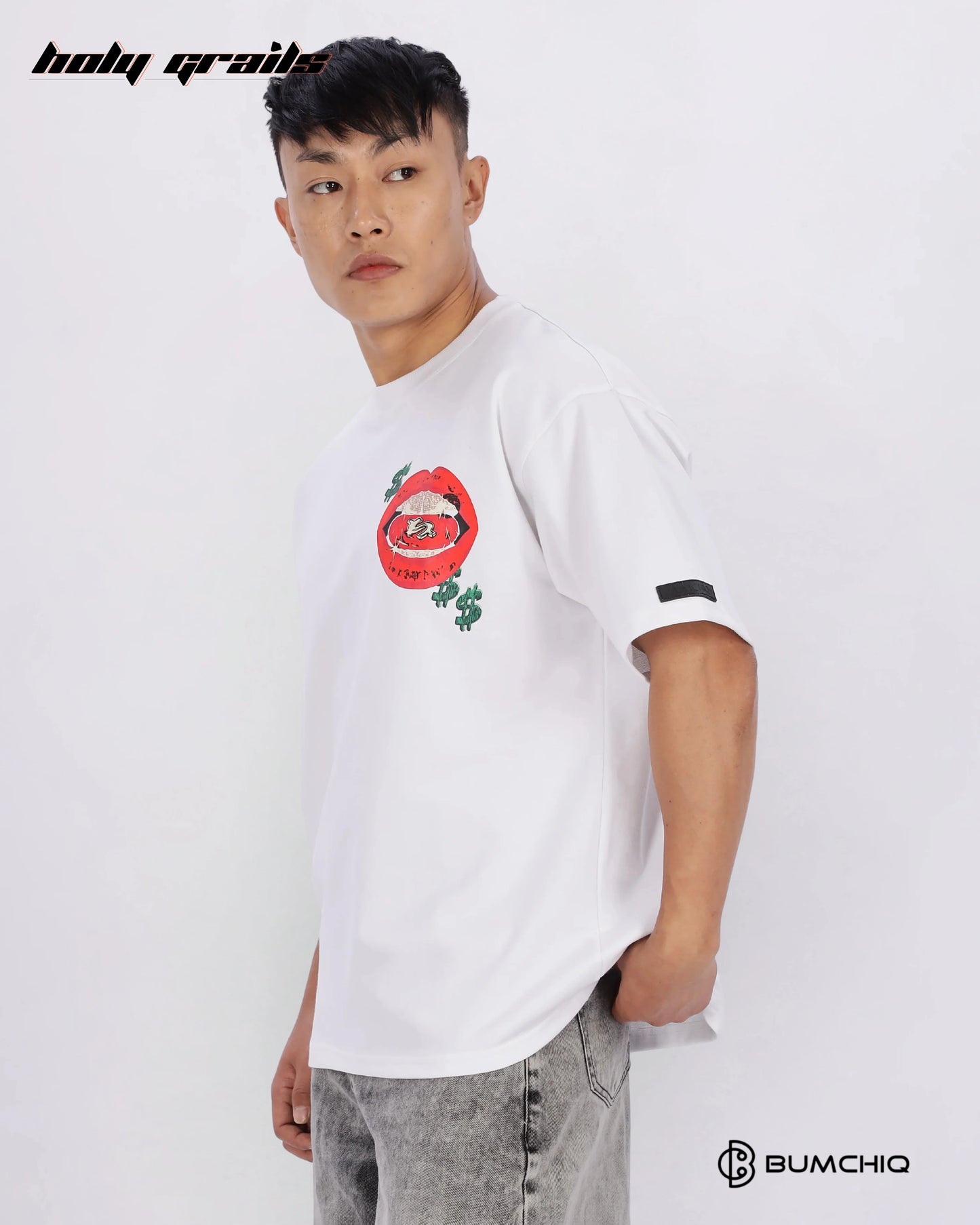 Billion Bucks White Oversize Tee HG x Bumchiq