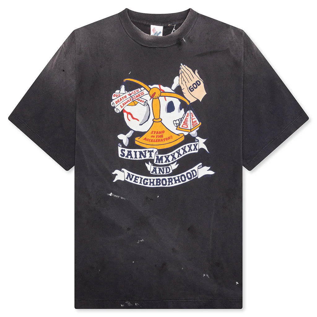 Saint Michael x Neighborhood Mx6 STHD Pray S S Shirt Black