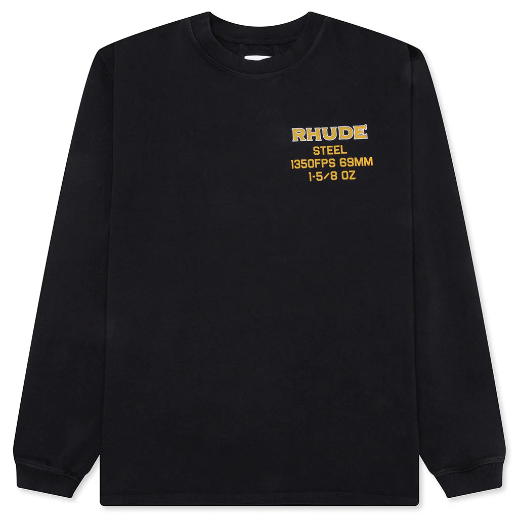 Rhude Steel L S Tee Vintage Black