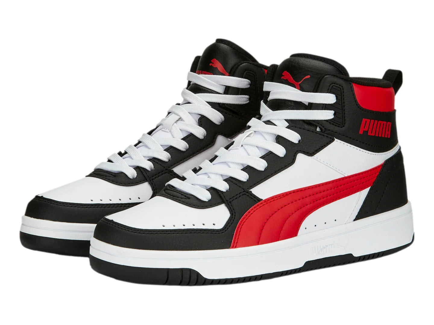 Tenis PUMA Rebound Joy Blanco Rojo y Negro para Hombre