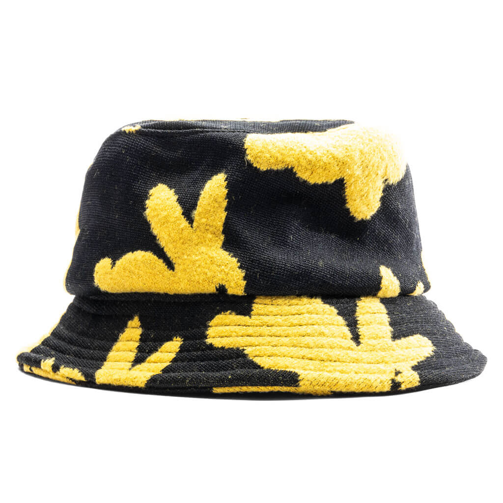 Bucket Hat Black Yellow
