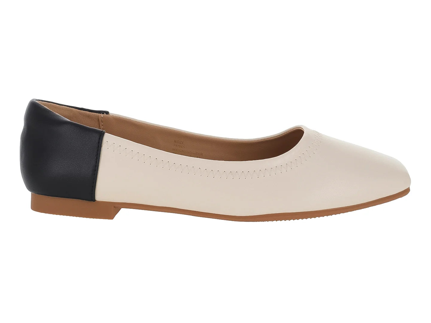 Zapatillas Ballerina Roze Bicolor Nude y Negro para Mujer