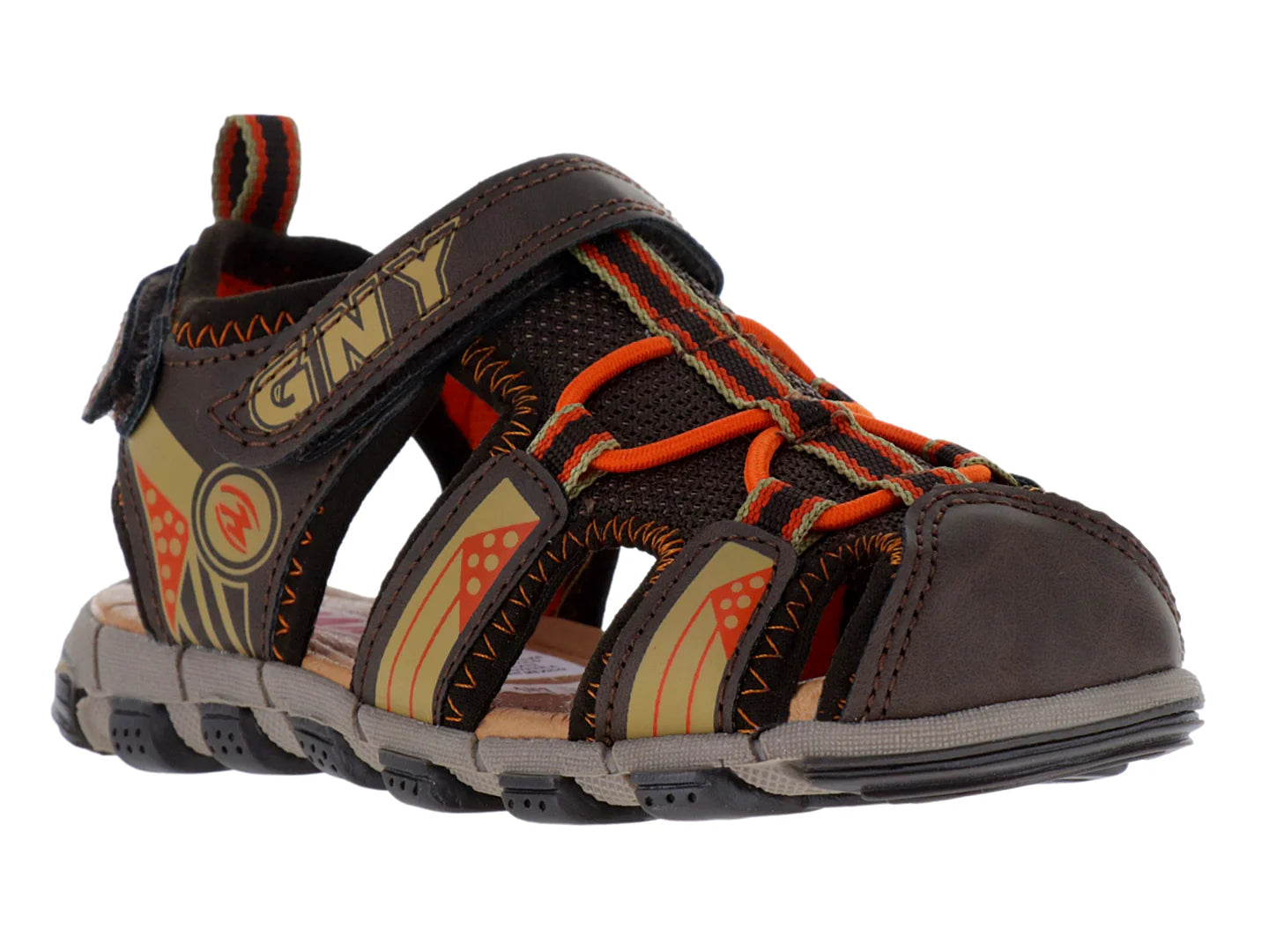 Sandalias Guany Marrón y Naranja para Niño