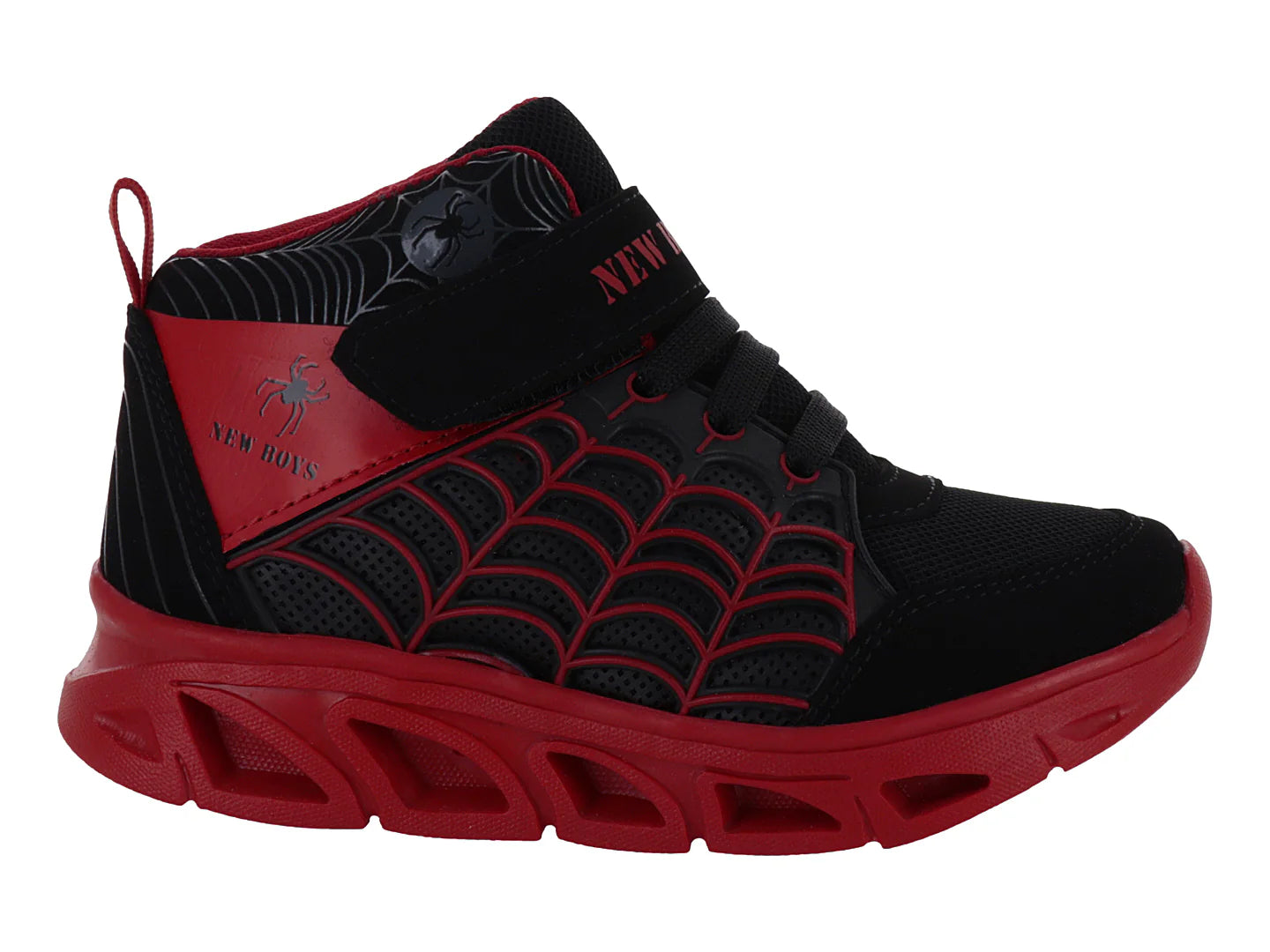 Tenis New Boys Negro con Rojo para Niño
