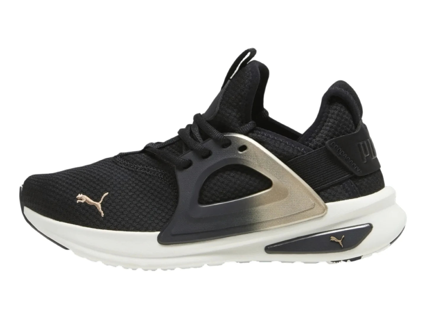 Tenis PUMA Softride Enzo Evo Negro y Dorado para Mujer