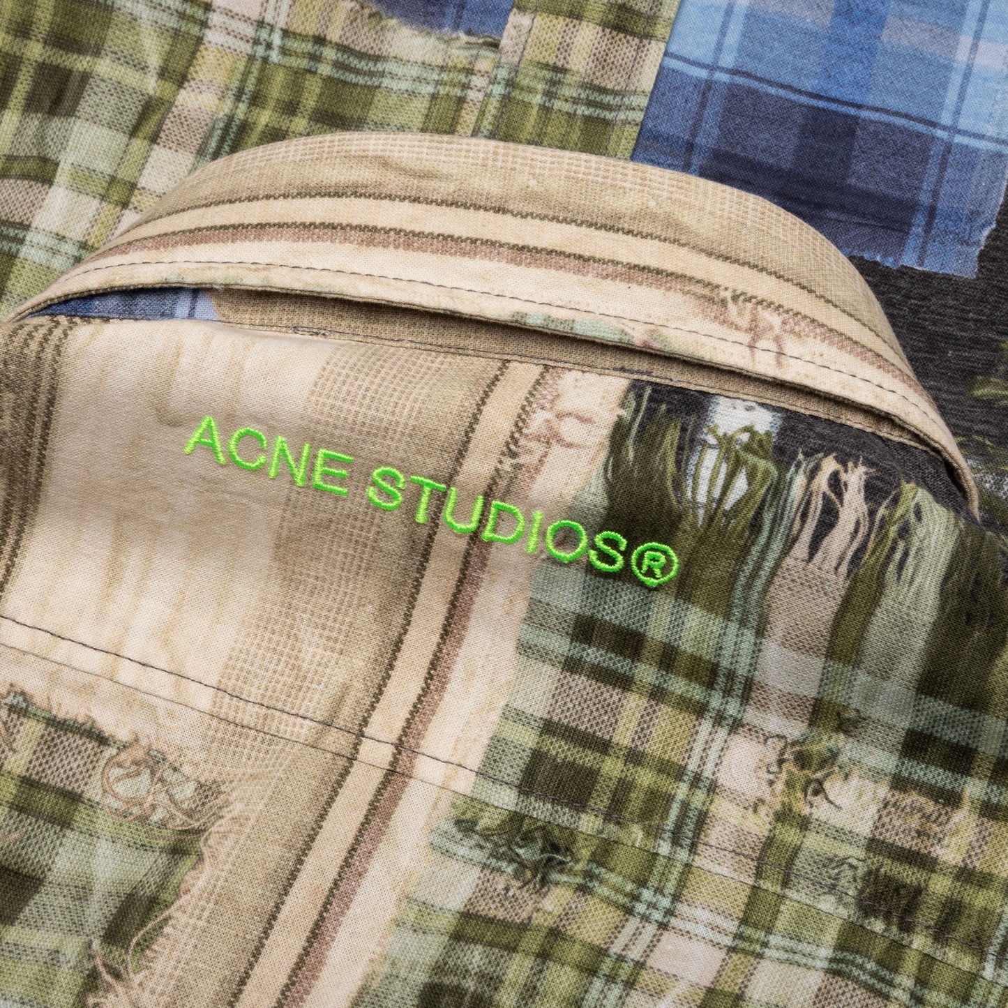 Patchwork Flannel Green Multi