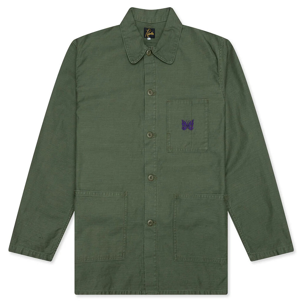Reversed Sateen Coverall Olive