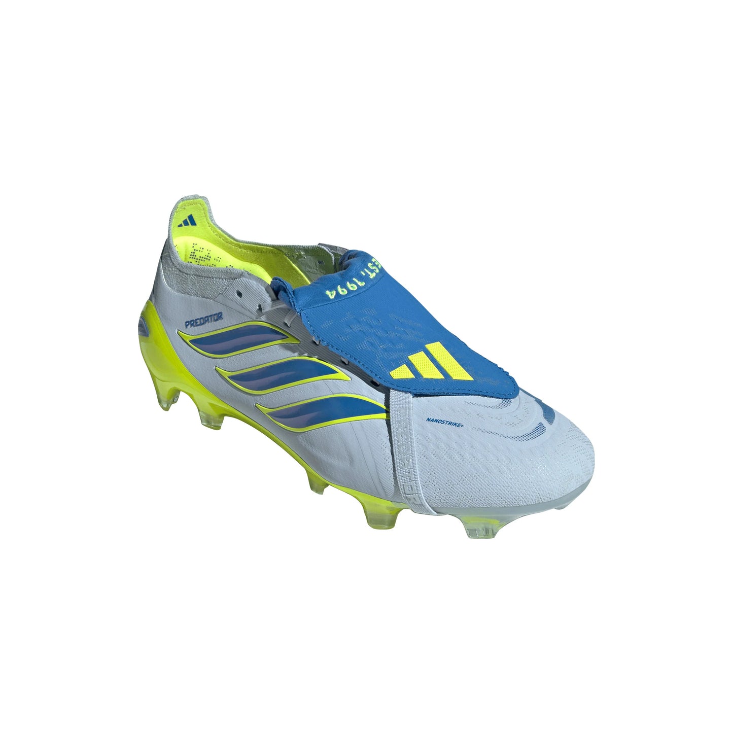adidas Predator Elite Fold Over Tongue FG Firm Ground Mens Soccer Cleats Sky Blue Yellow