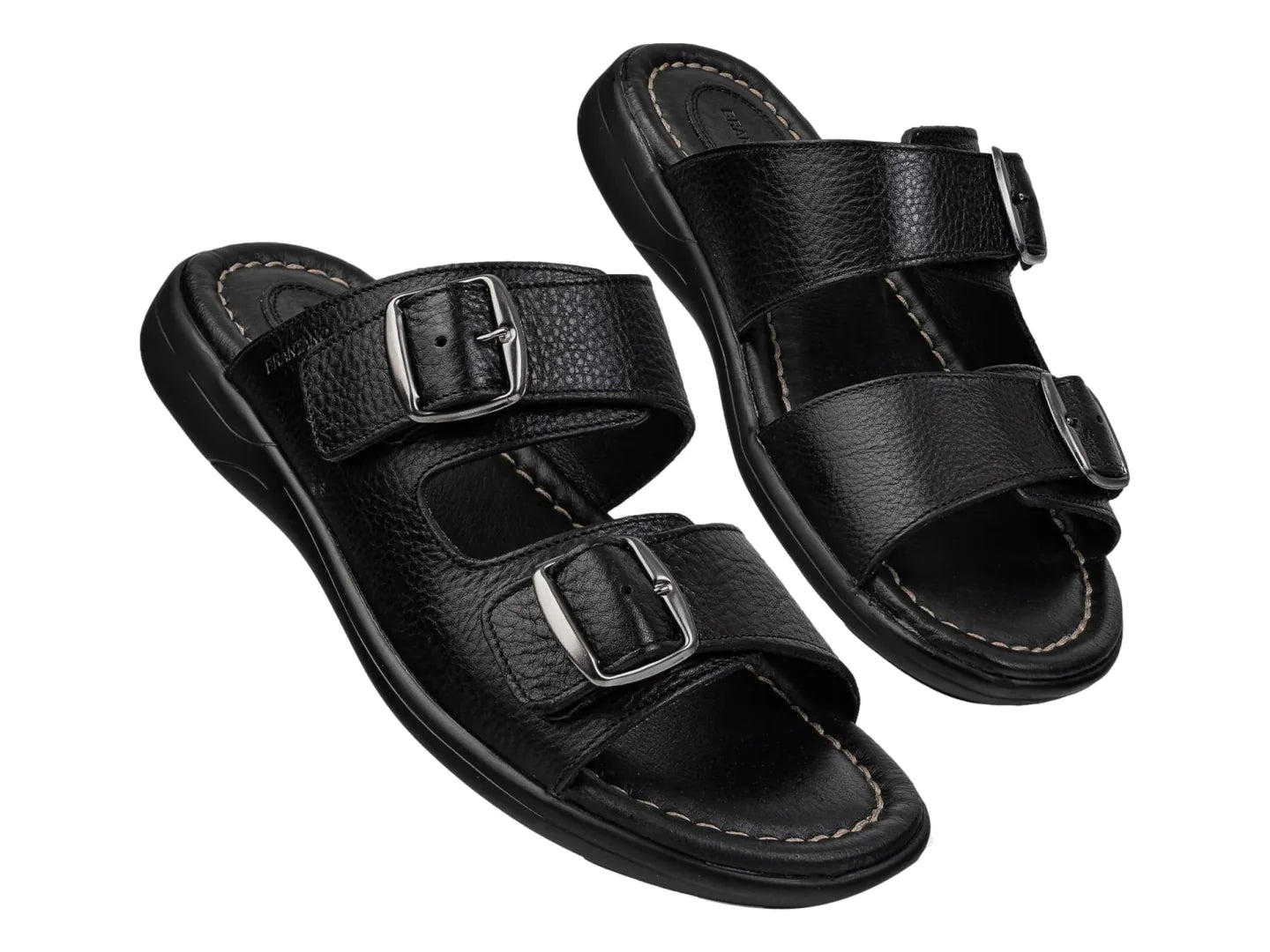 Sandalias Brantano de Vaqueta Negro Riviera para Hombre