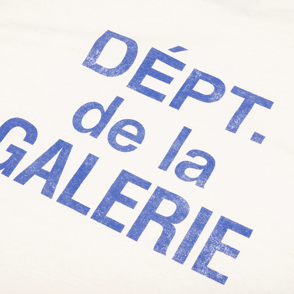 French S S Tee Cream Blue