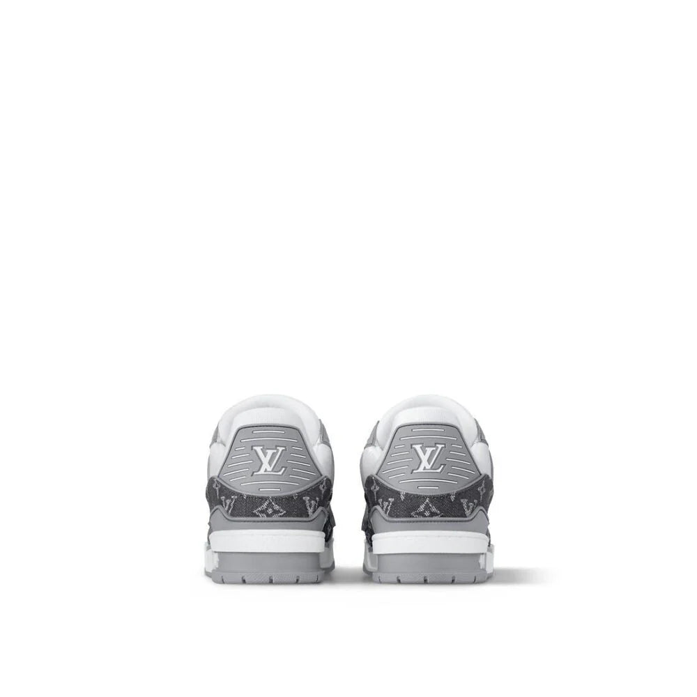 Louis Vuitton LV Trainer Sneaker Denim Monogram Grey