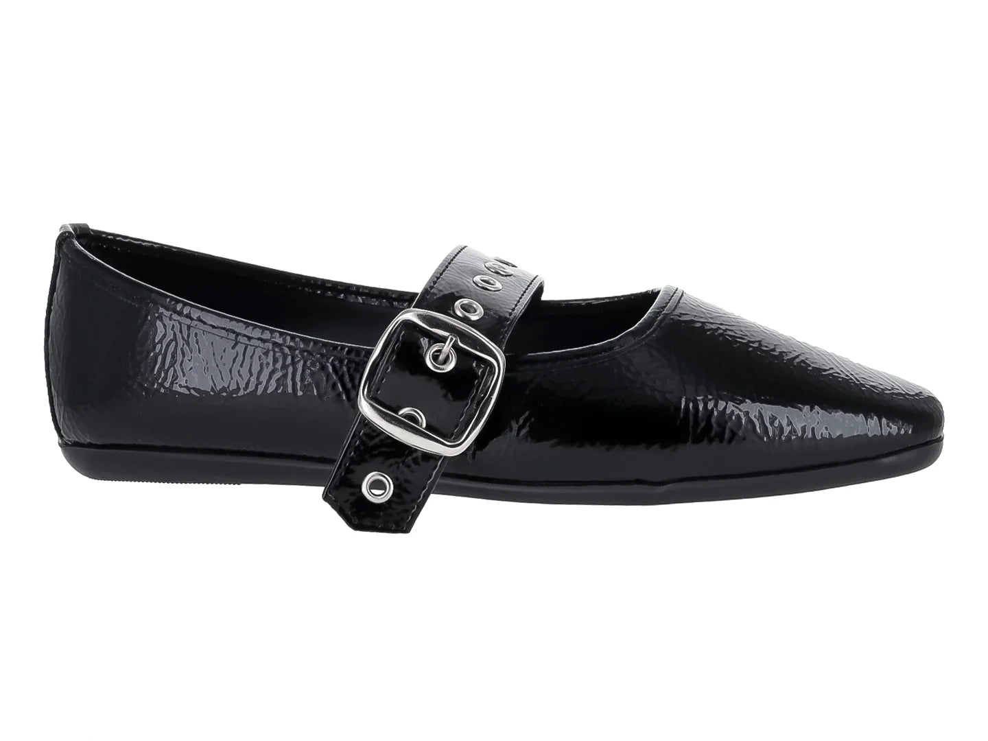 Zapatos Flats Luna Rosa Negro para Mujer