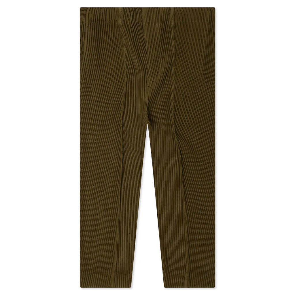 Pleats Bottoms Olive Khaki