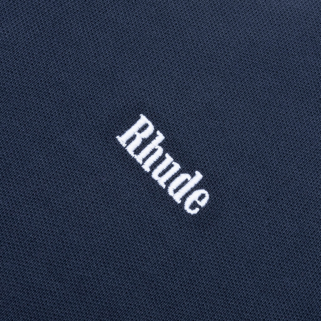 Pique Polo Dark Navy White