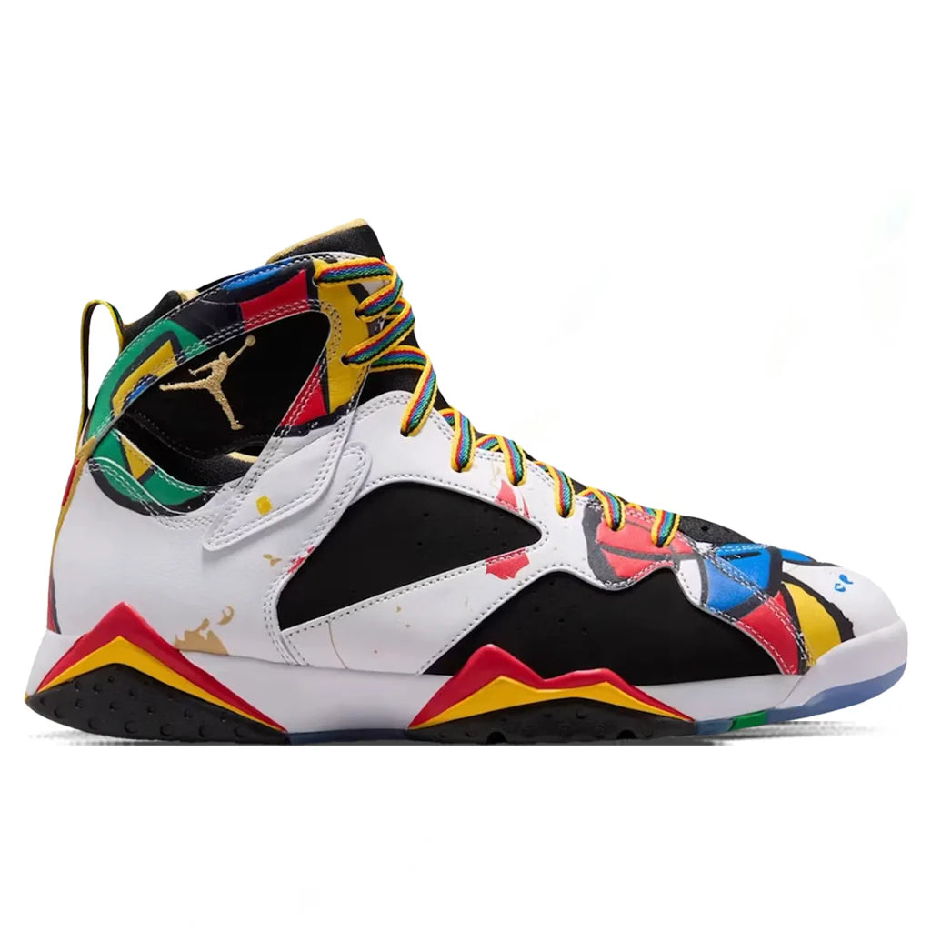 Air Jordan 7 Retro Miró White Metallic Gold Sport Red
