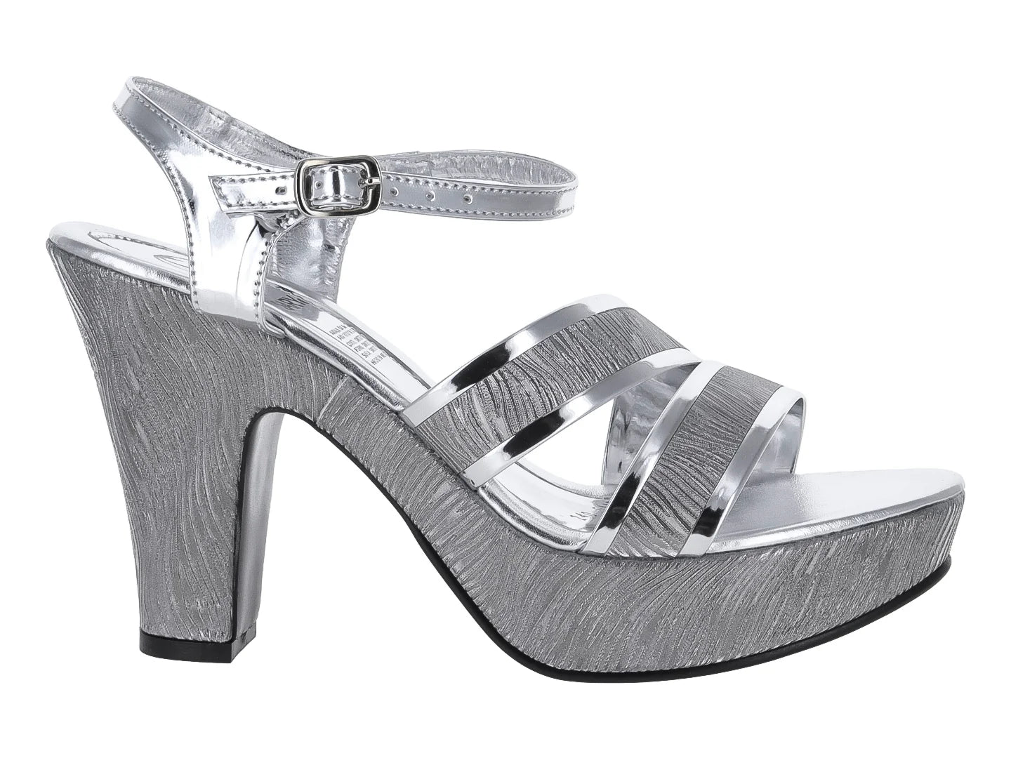 Sandalias Plataforma Roze Color Plata para Mujer