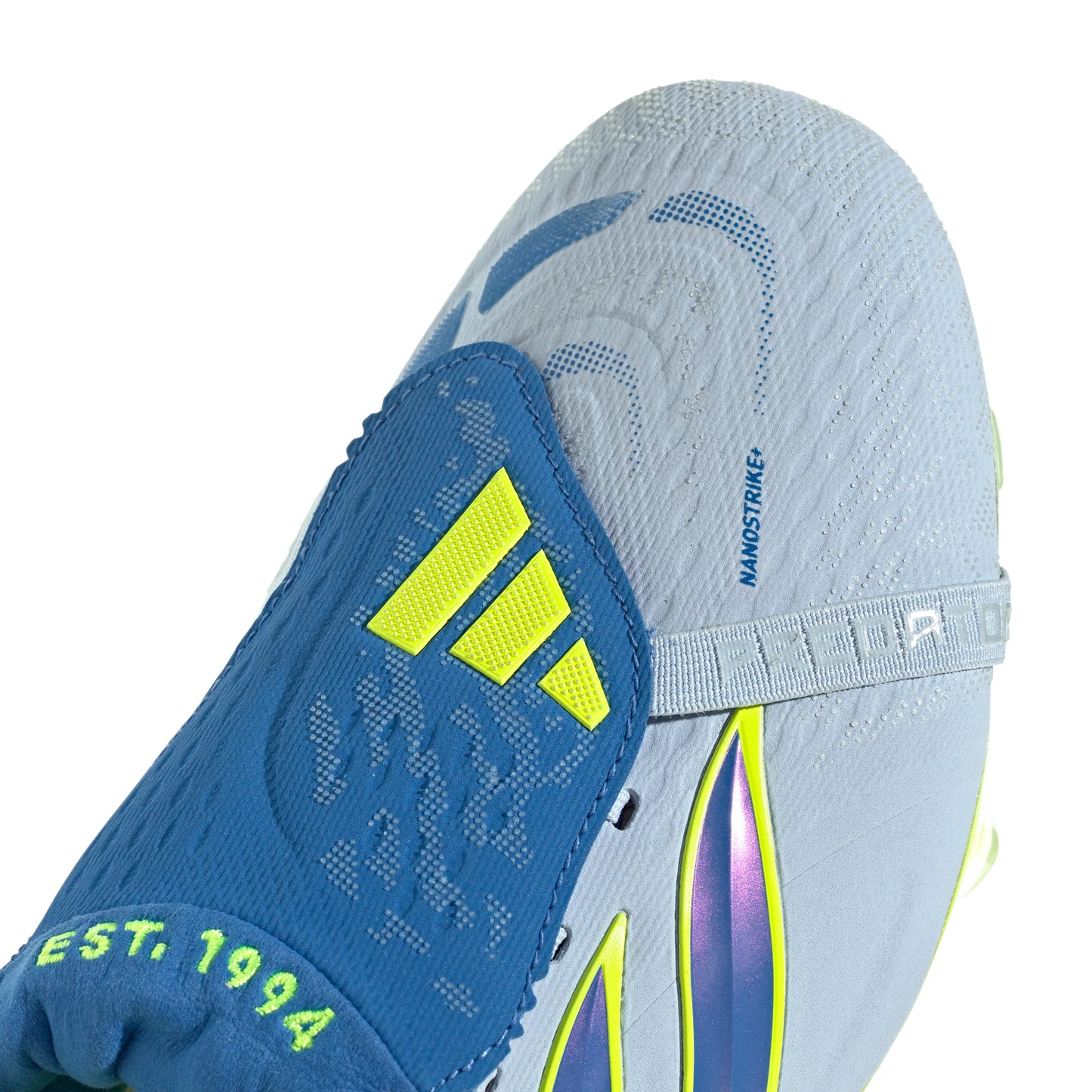 adidas Predator Elite Fold Over Tongue FG Firm Ground Mens Soccer Cleats Sky Blue Yellow