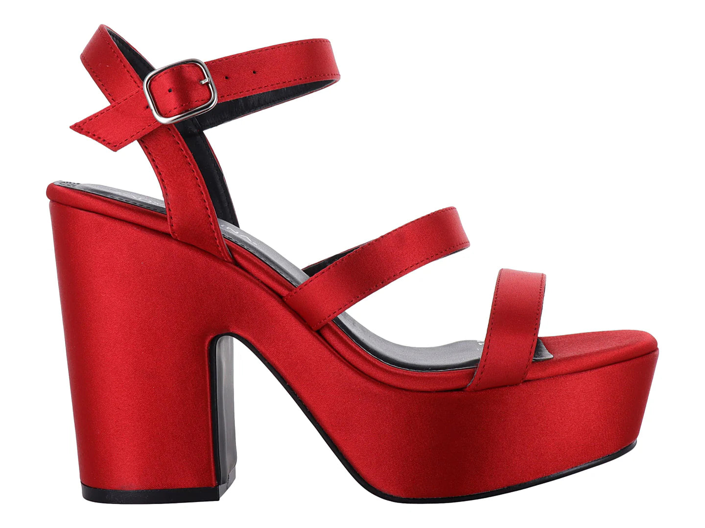 Zapatillas Lady Paulina Rojo Shantung para Mujer