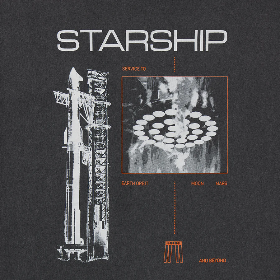 UNISEX SPACEX STARSHIP VINTAGE T SHIRT