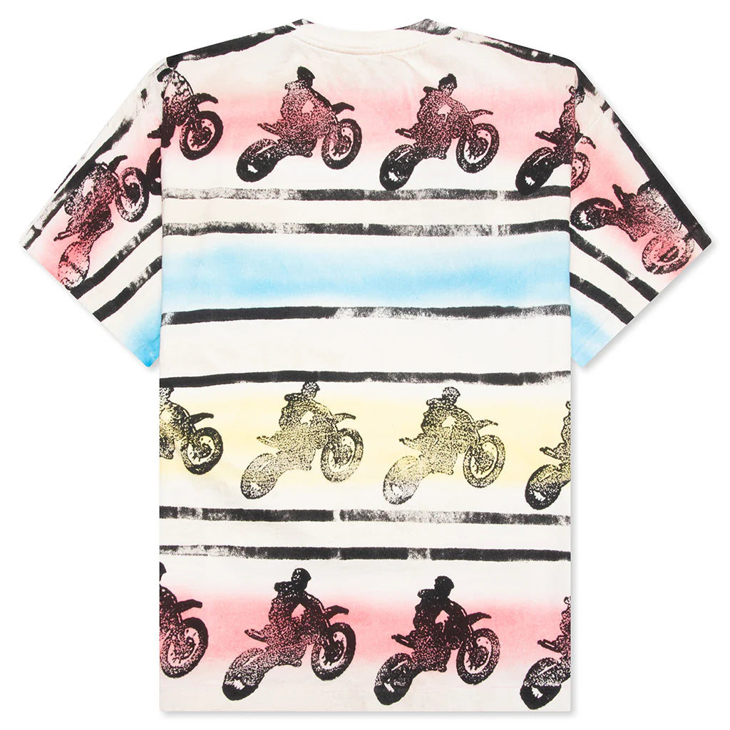 Gotcha Tee White Pink Blue