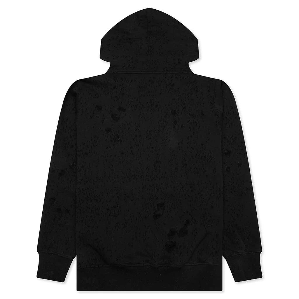 Destroyed Lighter Cap Hoodie Black