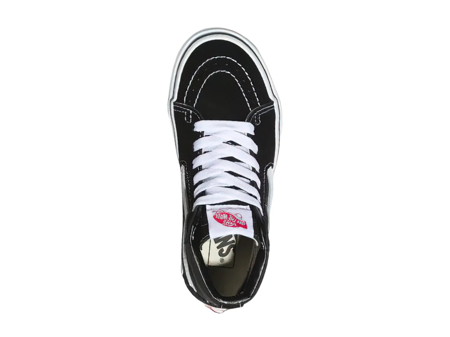 Tenis Vans Sk8 Hi Negro con Blanco para Niño