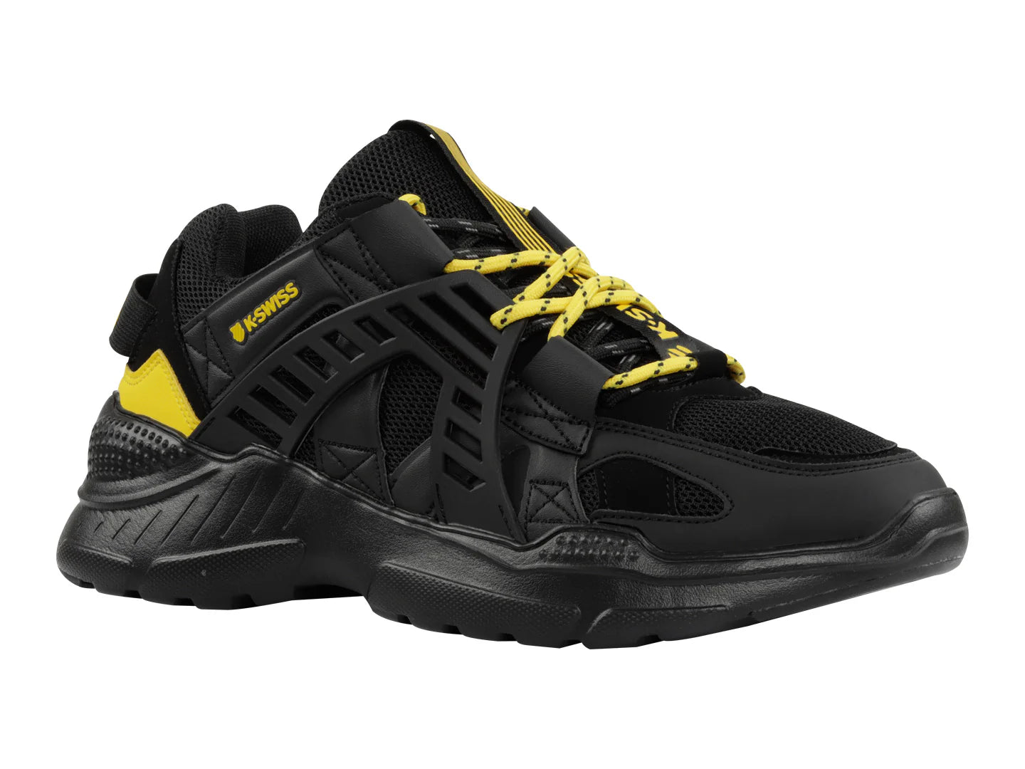 Tenis K Swiss Chris Negro con Amarillo para Hombre