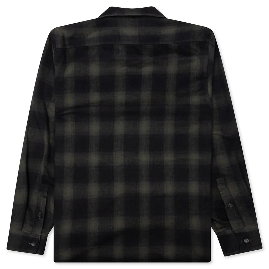 Graphic Flannel Shirt Military Green
