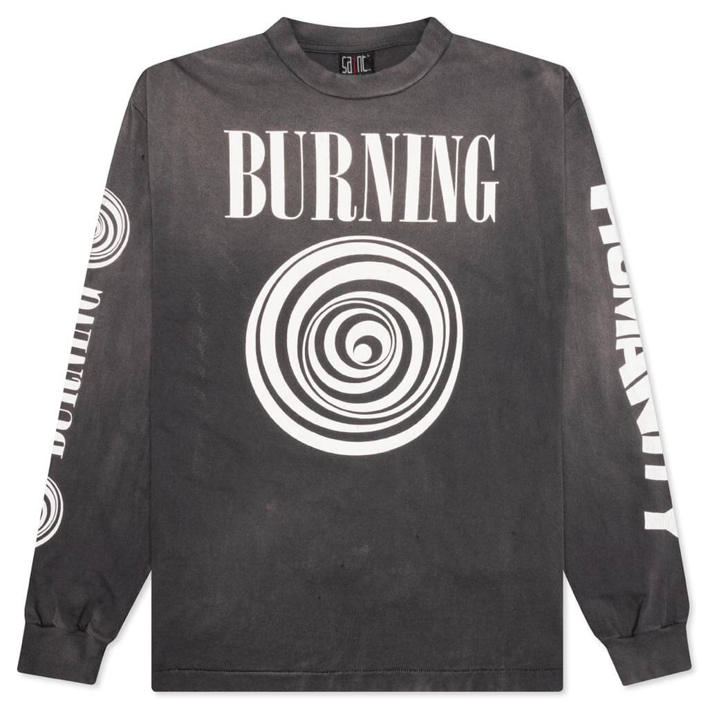 Burning L S Tee Black